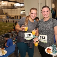 Runners at all you can eat breakfast